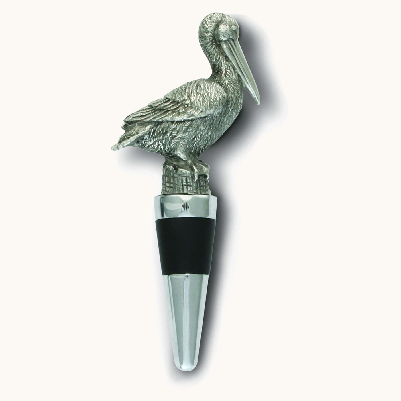Pewter Pelican Bottle Stopper