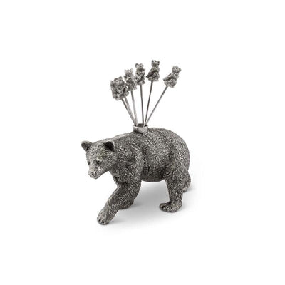 Pewter Black Bear Cheese Picks