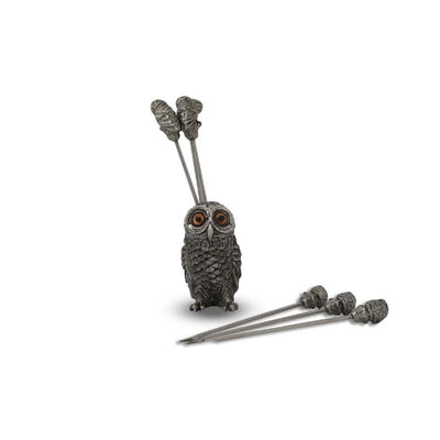 Owl Cheese Pick Set