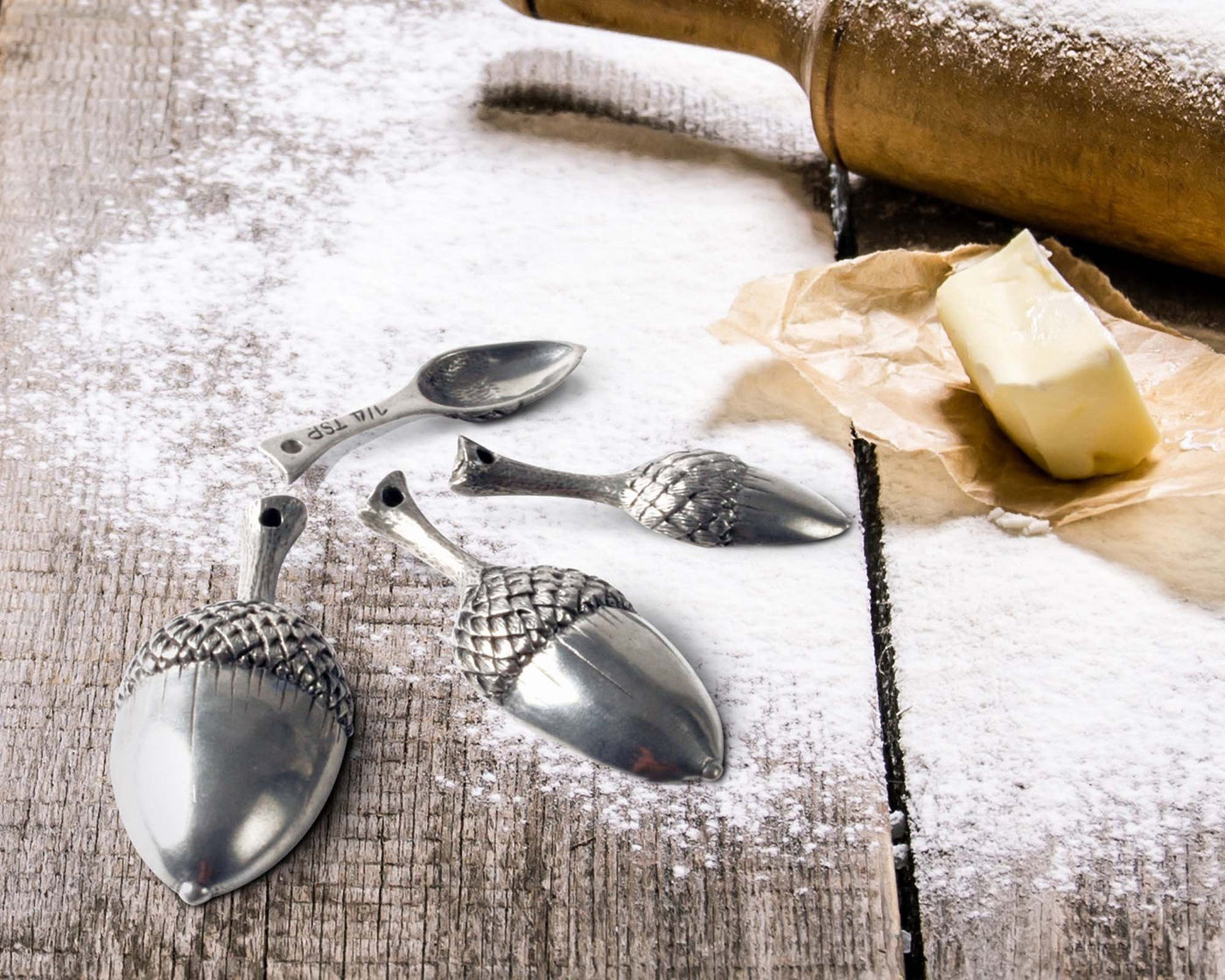 Pewter Acorn Measuring Spoons