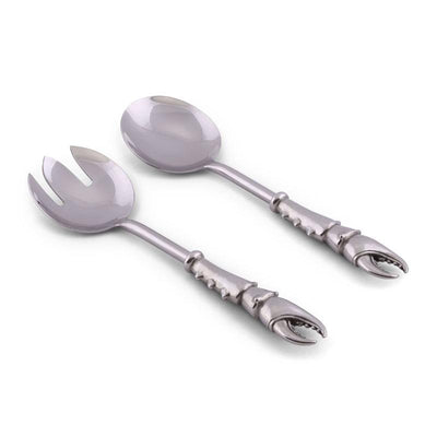 Pewter Crab Claw Salad Serving Set