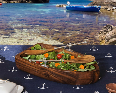 Row Boat Salad Bowl Set