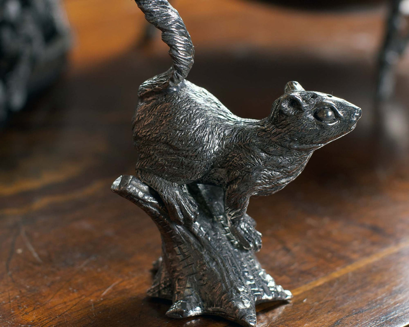 Pewter Squirrels on Tree Salt & Pepper Set