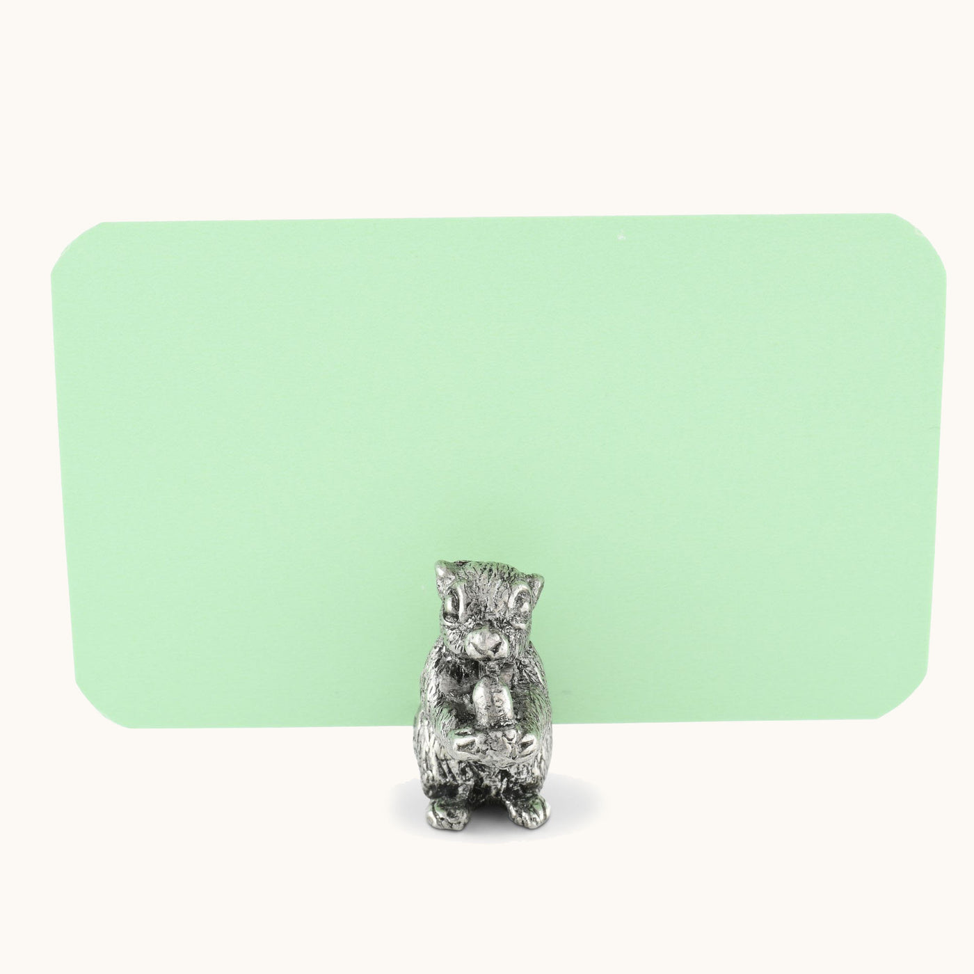 Pewter Squirrel Place Card Holder