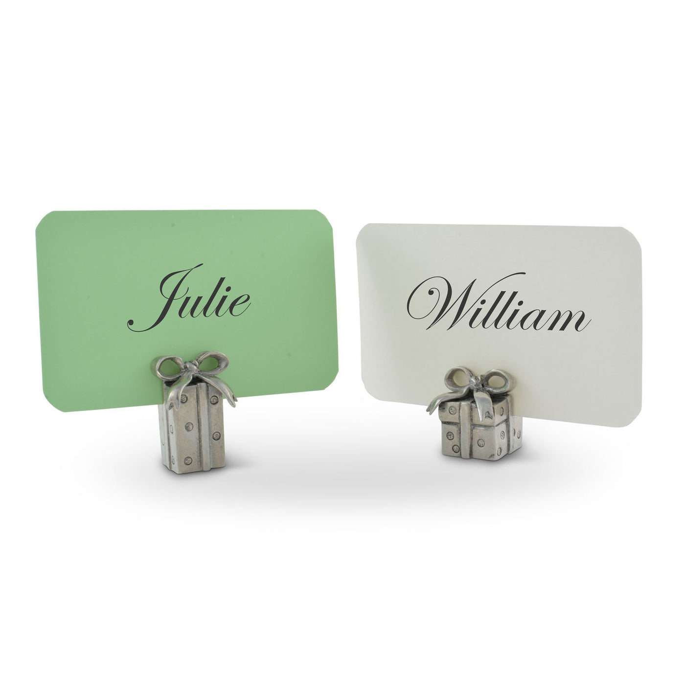 Christmas Package Place Card Holder Pair