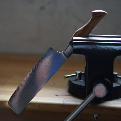 Ryda Nakiri Knife 7” with Olive Handle
